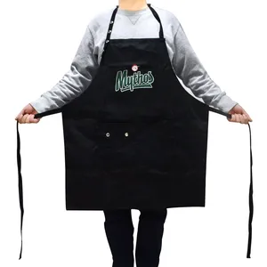 Custom Apron Logo High Quality OEM Factory Promotional Waterproof Polyester Print Chef Cooking Kitchen Custom Apron for Women thumbnail-1