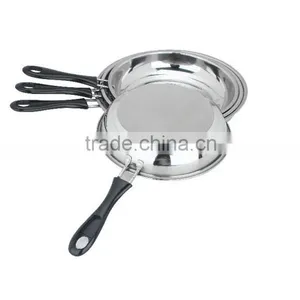 Korean Kitchen Tool Set Wok Round Frying Pan /saucepan Set With Long Bakelite Handles thumbnail-4