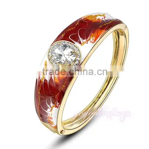 Red Enamel Female Fashion Fake Gold Hot Selling Sex Bangle thumbnail-1