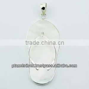 "Awaiting A HOT Summer" Sterling Silver Shell Pendant thumbnail-1