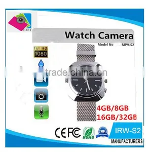 NEW Product Fashionable1080P IR Voice Actived S2 Wrist Camera Watch Camera Mini DVR Hidden Pinhole Camera 4GB 8GB 16GB 32GB thumbnail-1