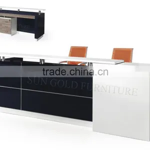 Modern Wooden Reception Desk Beauty Salon 2 Person Reception Desk (SZ-RTB001) thumbnail-2