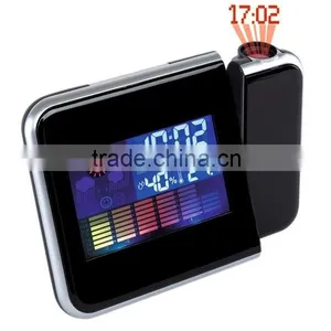 LED Colorful Weather Station Projection Electronic Clock Weather Forecast Projection Clock Snooze Alarm Clock Quality Choice thumbnail-1