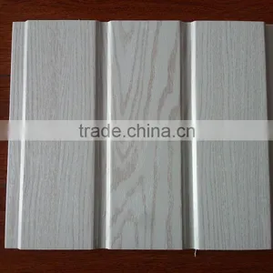 Interior Decoration of Pvc Wooden Design Two Grooves Wall Panel thumbnail-3