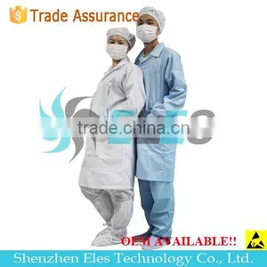 Esd Antistatic Standard Fabric Clothes Clean Room Coverall With CE Certificate thumbnail-2