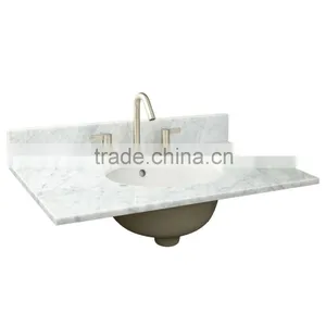 Italy White Cararra Vanity Tops thumbnail-6