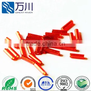 China Cheapest Red 9mm Tube Glass Beads for Dress and Bags thumbnail-1