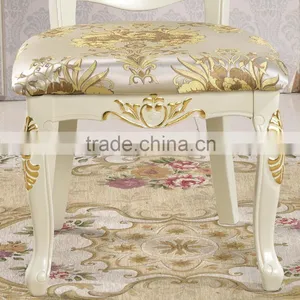 Hotel General Use Gold Gilt Armless Chair Solid Rubber Wood Gold Leaf Chair thumbnail-4