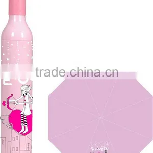 High Quality 2013 Green With White Flower Bottle Umbrella thumbnail-1