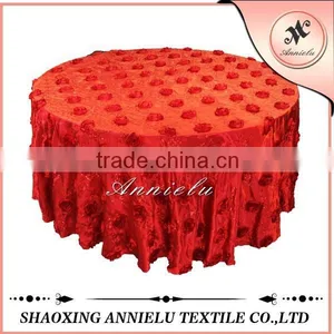 2015 New Style Ribbon Satin Rose Embroidery Table Cloth thumbnail-1