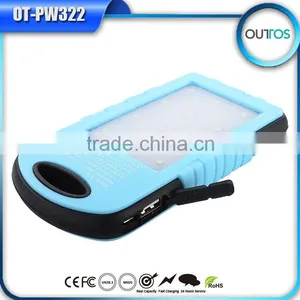 5000mah Waterproof Solar Mobile Phone Charger With Camping Lamp thumbnail-5