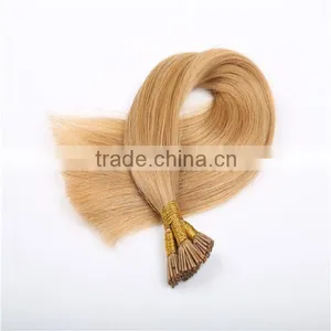 Wholesale Product Keratin Tipped I Tip Hair Extension Brazilian 20inch Pre-Bonded Hair Extensions thumbnail-1