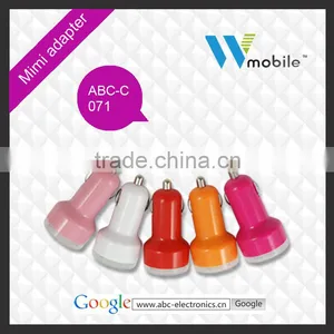 Universal Dual USB Car Charger For IPad for IPhone 5V 2.1A Mix Colors for Choice thumbnail-1