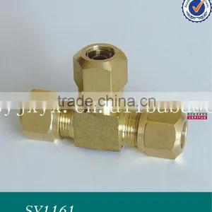 Sanye Iron or Copper Tee Pipe Connector With Nut thumbnail-1