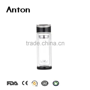 10oz High Quality Glass Bottle With Tea Straier Double Wall Glass Water Bottle With Tea Filter Infuser thumbnail-3