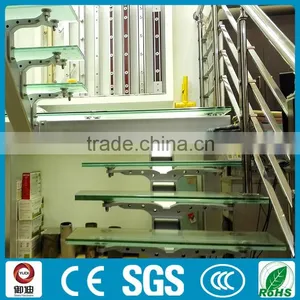 Interior Home Frameless Glass Straight Staircase thumbnail-4