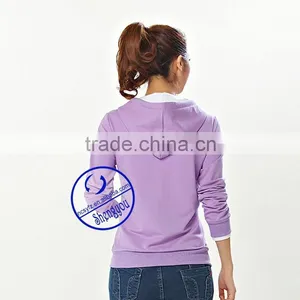 Wholesale High Quality Customized Plain Blank Hoodie for Women thumbnail-3