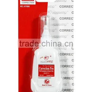 Fast-drying Metal Tip Correction Fluid for Office n School Corrector Liquid in Blister Card HY-637 16ml thumbnail-1