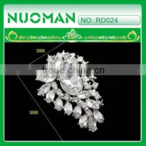 Big Crystal Alloy Pin Brooch thumbnail-1