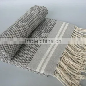 100% Cotton 70*180cm Printed With Fringes Hammam Beach Towels thumbnail-1