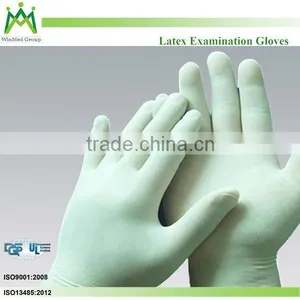 Free Sample Disposable White Industrial Latex Gloves thumbnail-1