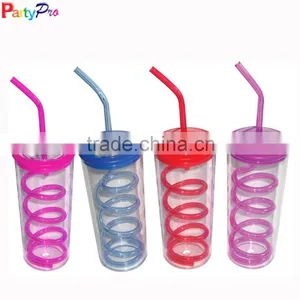 2016 Partypro Colorful Plastic Water Cup With Straw thumbnail-1