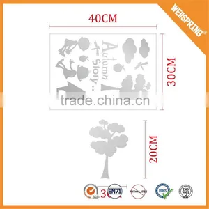 High Quality and Natural Self Adhesive Wall Mirror Decoration Stickers thumbnail-2