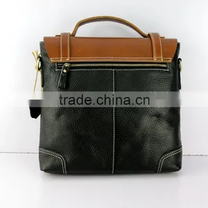 China Supplier Low Price Fashion Men Black Genuine Leather Briefcase thumbnail-3