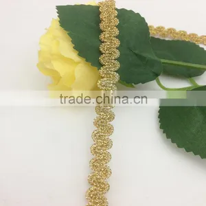 Wenzhou Kaiyuan Manufacturer Supply New York Wholesale Metallic Golden Braid Trim Lace thumbnail-1
