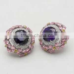 Multi Color CZ Cocktail Ring Sets thumbnail-3