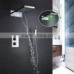 New Design Led Rain Shower Set 22 Inches Water Pressure Power 3 Color Change Led Shower Sprinkler thumbnail-4