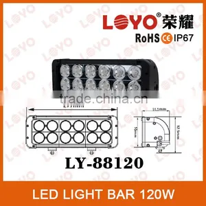 LOYO NEW Double Row Led Light Bar for Most Vehicles, Super Bright Led Bar Light, 120W Car Led Bar Lamp thumbnail-1