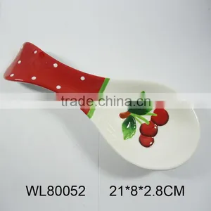 Decorative Ceramic Spoon Holder With Lemon Painting thumbnail-3