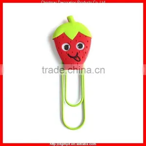 Strawberry Style Soft PVC Book Mark With Metal Clips (MYD-2113) thumbnail-1
