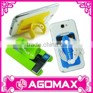 Promotional Gift for IPhone 6 Silicone Handphone Stand With Wallet thumbnail-1