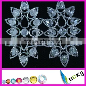 2014 New Design Sew on Rhinestones Appliques and Pearl Trimming Handmade Welding With Cristal Strass for Sash or Wedding Dress thumbnail-1