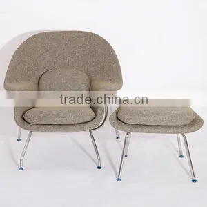 Womb Chair With Footrest Eero Saarinen Lounge Chair thumbnail-2