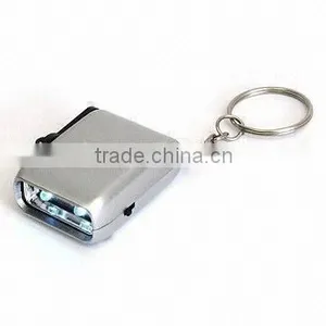 Mini Dynamo Flashlight With Keychain thumbnail-1
