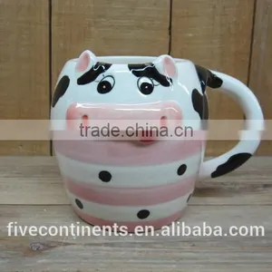 Hot Sale Ceramic Cute Cow Mug Hand Paint thumbnail-1