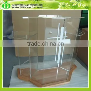 DDL-0023 ISO9001 Chinese Factory Made SGS Test Wholesale Modern Wooden Church Podium Designs thumbnail-6