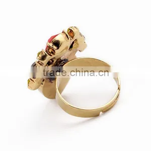 Hot Sale Turquoise Imitation Gem Crystals Water Drop Rings For Women Gift thumbnail-4