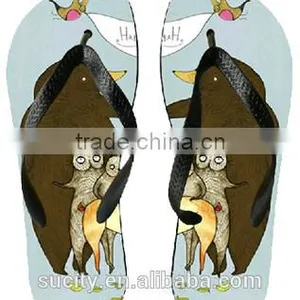 2016 Digital Printing Fashion Sandal Lady Fashion Cheap Tlip Flop High Quality Flip Fiops thumbnail-3