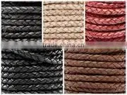Bolo Braided Round Leather Cords |100% Genuine Leather Corda/ 3mm Braided Bolo Cord Round thumbnail-5