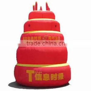 Red Large Inflatable Birthday Cake Giant Inflatable Birthday Cake Replica thumbnail-1