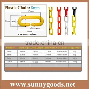 8mm Road Safety Yellow Plastic Roller Chain thumbnail-2