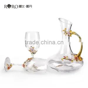 RORO Enamel Crystal Glass /wine Glass Set/wine Decanter /wine Glasses Glassware thumbnail-1