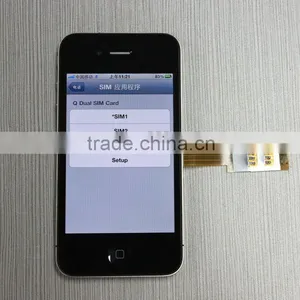 Dual Sim Slot Adapter With Black Case for Iphone thumbnail-1