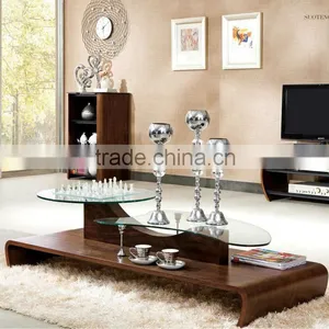Living Room Bent Glass Coffee Table/bentwood Coffee Table thumbnail-1