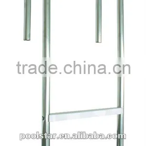 Glossy Swimming Pool Stainless Stell Step Ladder P1844, With Wide Steel Stairs Including the Bracket thumbnail-1