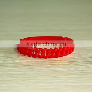 Custom Silicone Wristband With Twist Bracelet thumbnail-3